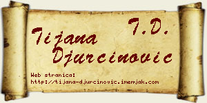 Tijana Đurčinović vizit kartica